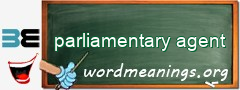 WordMeaning blackboard for parliamentary agent